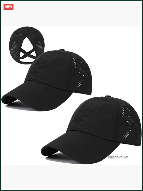 Criss Cross Ponytail Baseball Cap - Quick Drying Mesh Dad Hat for Outdoor Sports main image 5